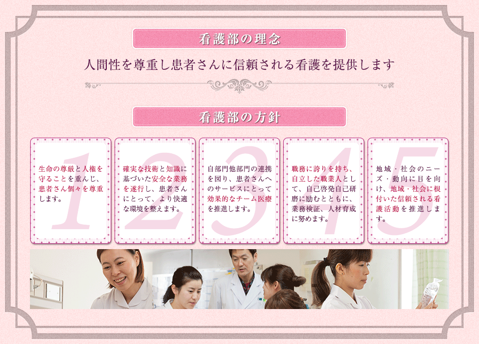 看護部の理念・看護部の方針